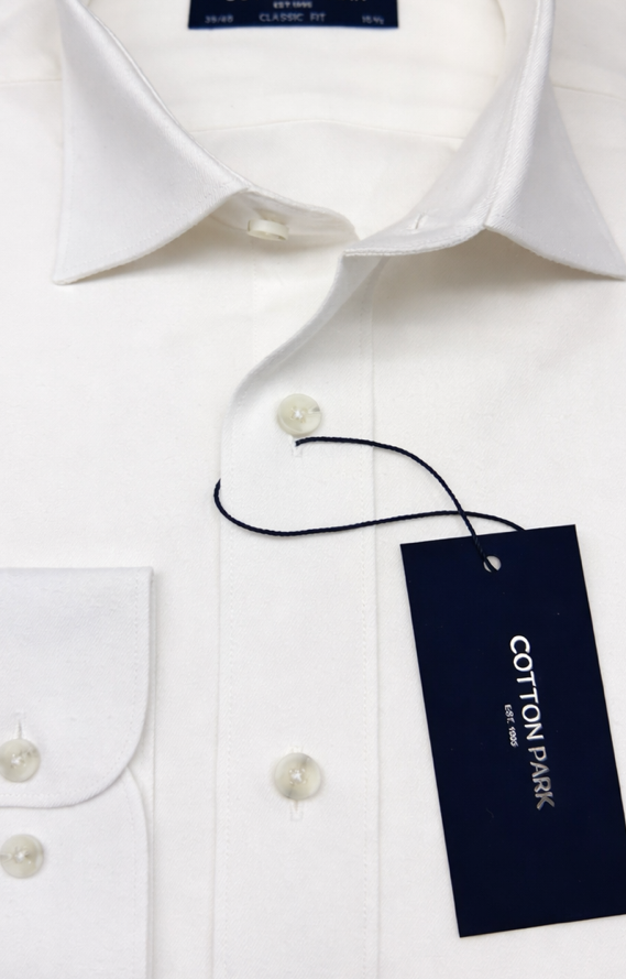 chemise blanche en serge grattée