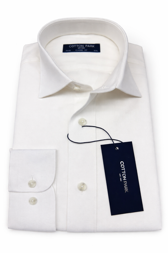 Chemise blanche en serge grattée