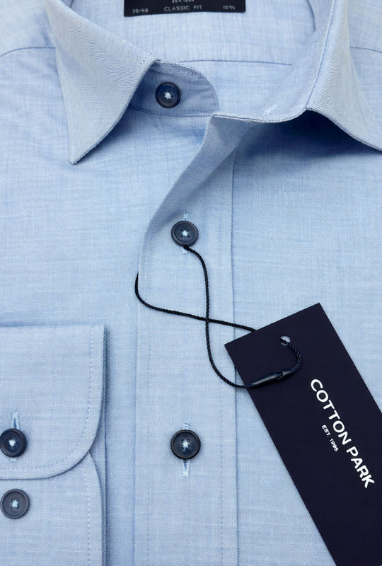 Chemise chevron bleu ciel