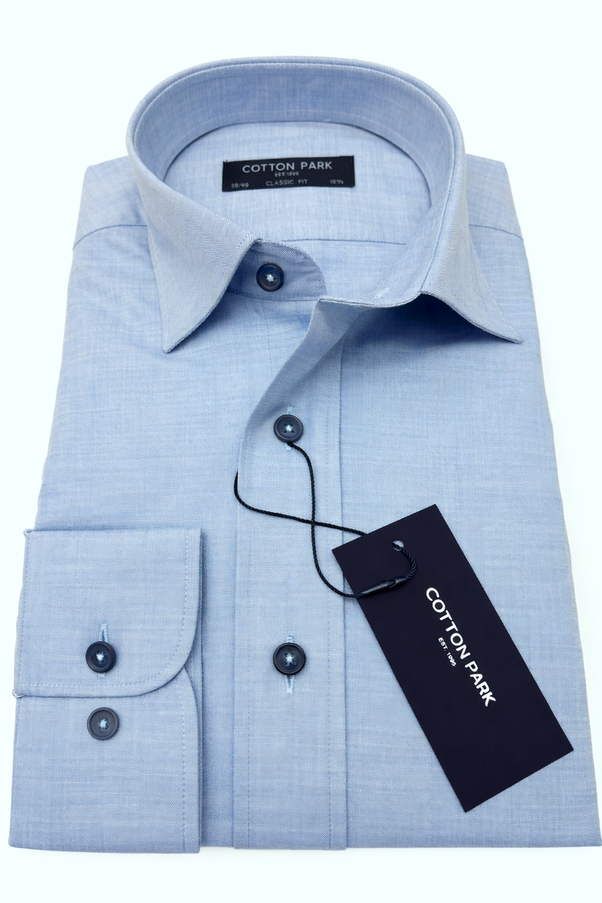 Chemise chevron bleu ciel