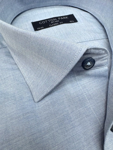 Chemise chevron bleu ciel