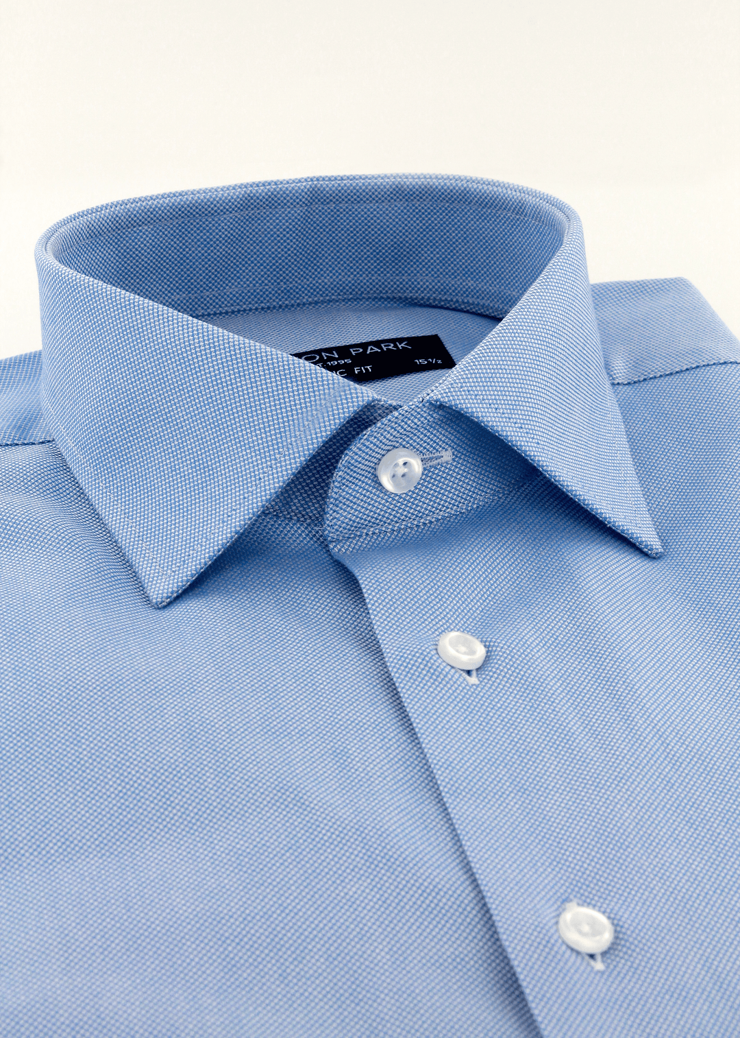 Chemise bleue natté Cotton Park