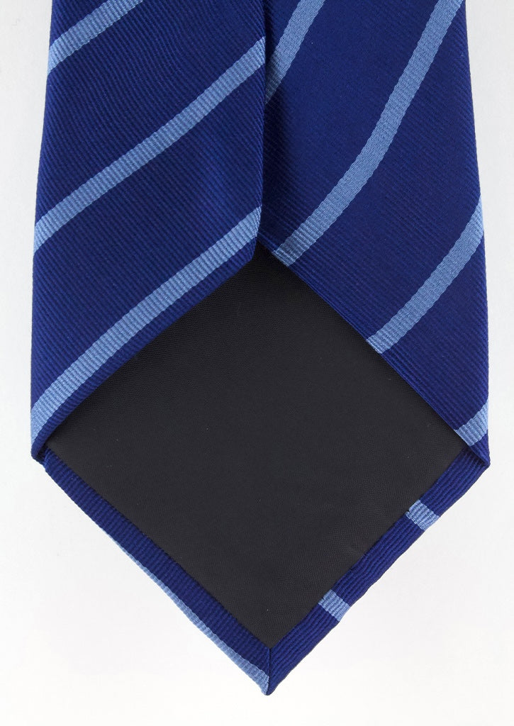 Cravate Club En Soie Tiss e Bleu Marine Et Bleu Ciel Cotton Park cravate-club-en-soie-tiss-e-bleu-marine-et-bleu-ciel-cotton-park