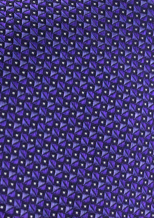 Cravate en Soie Violette Homme à Micro Motifs