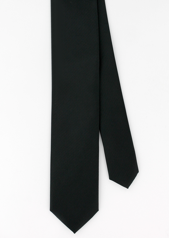 Cravate microfibre twill noir | Cotton Park