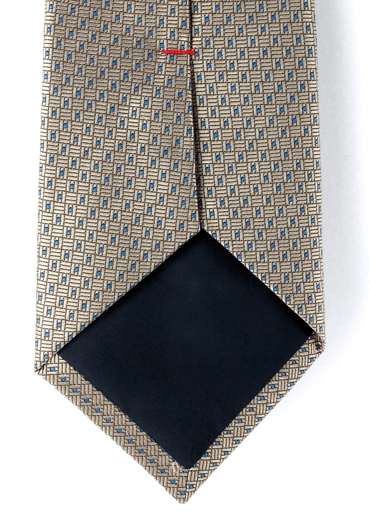 Cravate en soie tissée dorée à motifs | Cotton Park