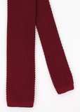 Cravate en maille bordeaux | Cotton Park