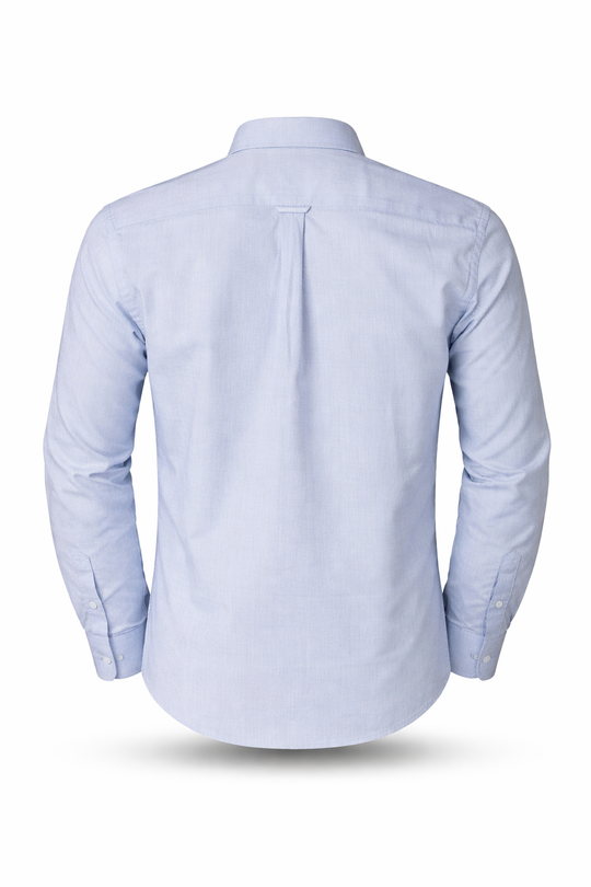 Dos de chemise uni bleu ciel