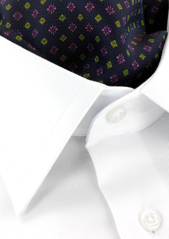 Ascot marine à motifs rose