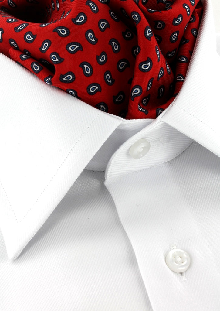 Ascot Cotton Park rouge et motifs cachemire