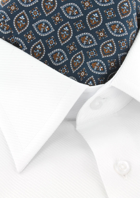 Ascot marine à motifs paisley marron