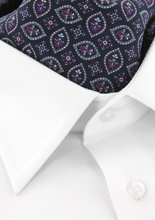 Ascot marine à motifs paisley violet