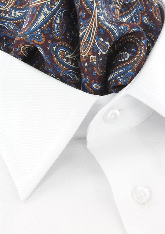 Ascot marron à motifs paisley
