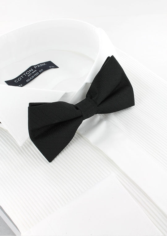 Black Basketweave Bow Tie 