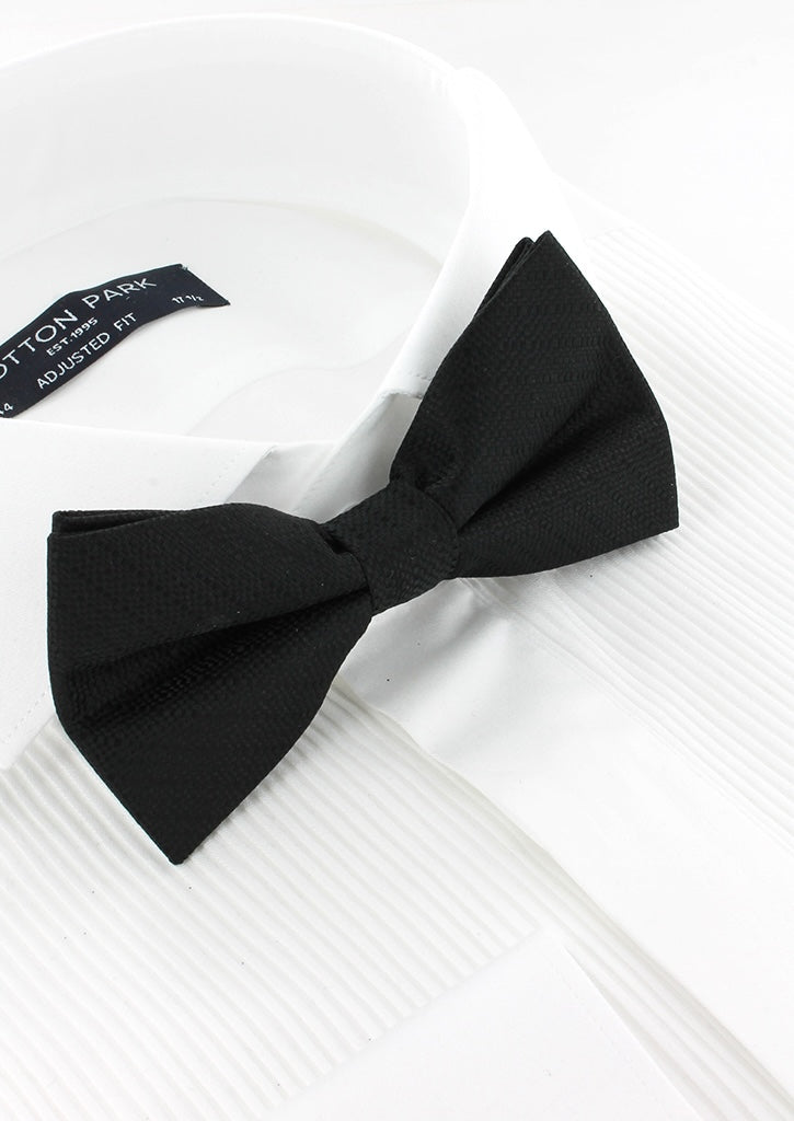 Noeud papillon noir texturé