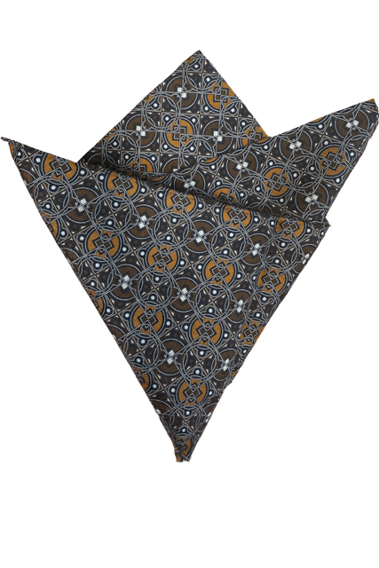 Pochette soie camaieu de marron