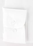 Poignets simples réglables en satin de coton de couleur blanc | Cotton Park