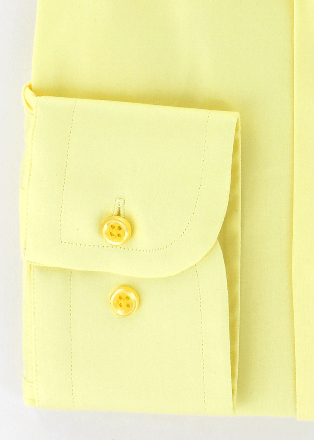 Poignets simples réglables en satin de coton jaune | Cotton Park