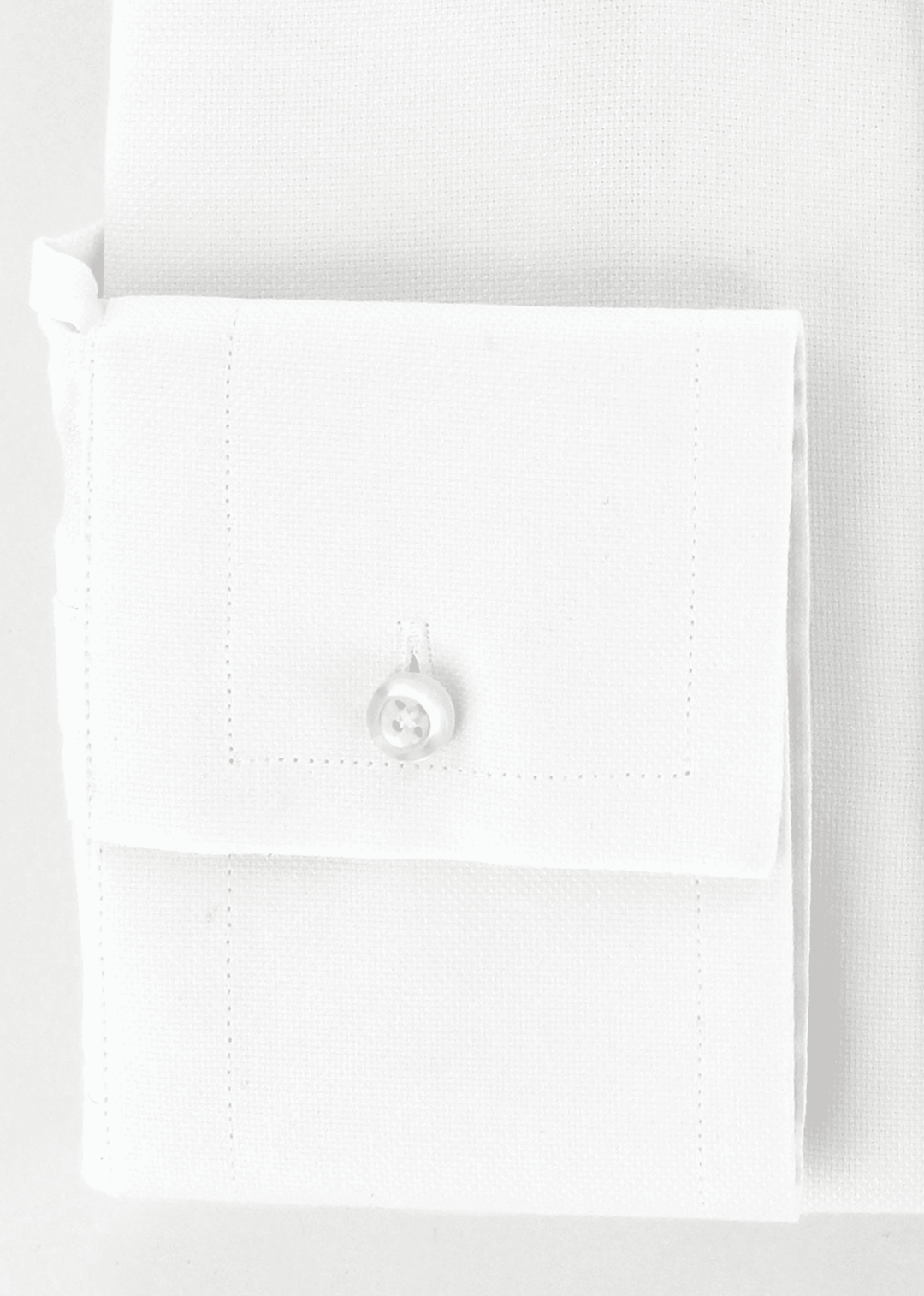 Chemise blanche natté coupe cintrée poignets transformables | Cotton Park