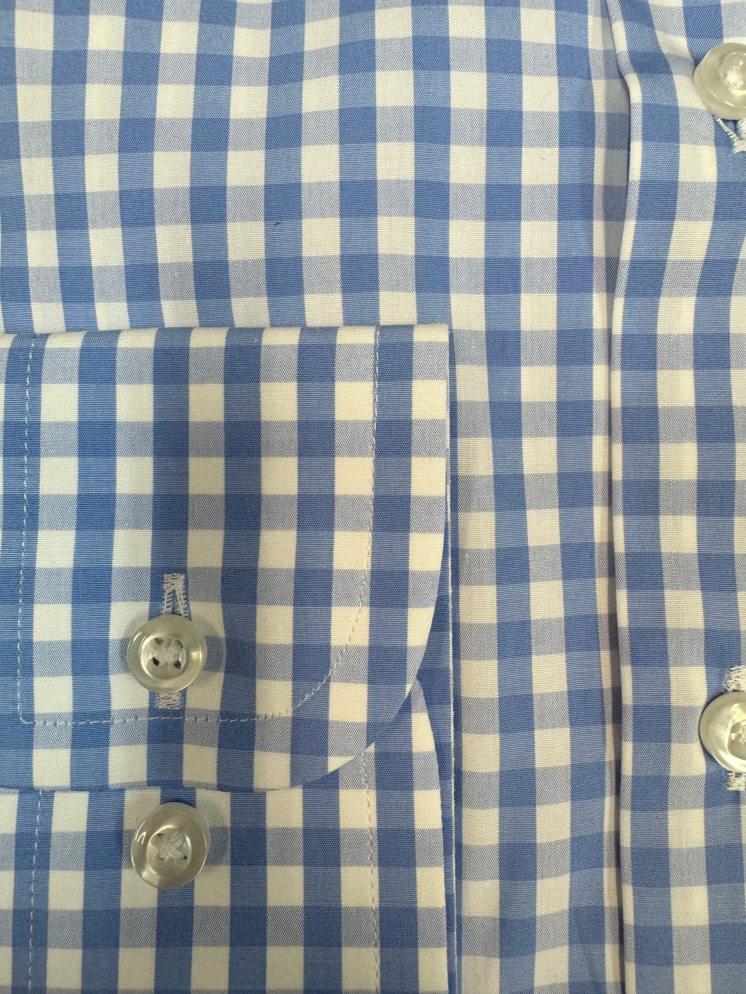 Chemise en popeline vichy bleu