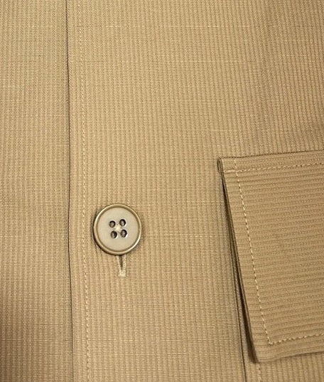 Surchemise camel piqué de coton