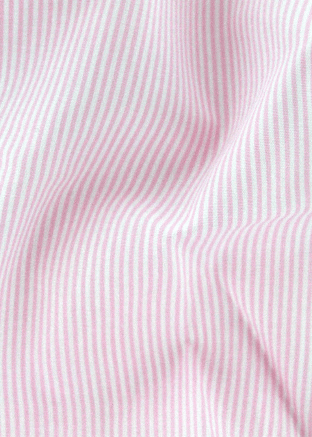 Tissu haut de gamme en pur coton à fines rayures roses | Cotton Park