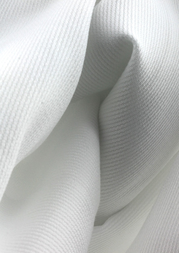 Chemise col officier gorge cachée blanche