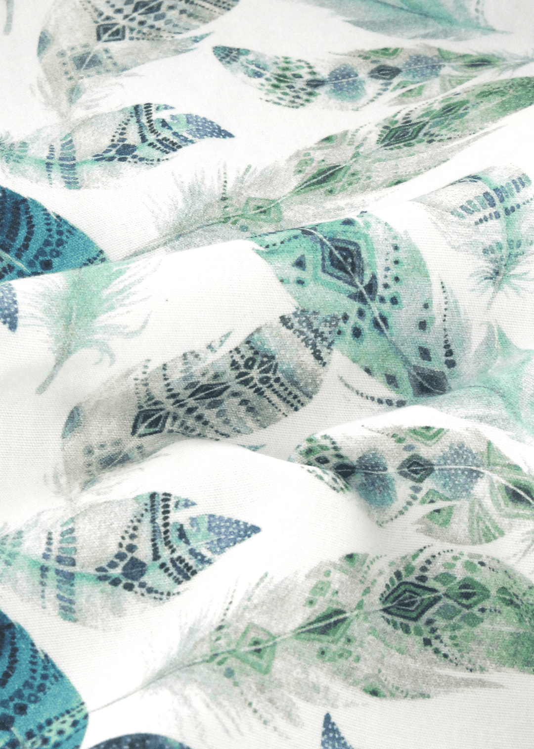 Tissu haut de gamme en 100% coton blanc à motif | Cotton Park