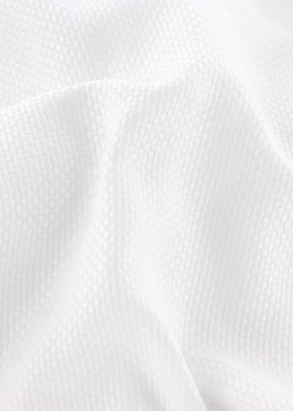 Tissu haut de gamme en natté blanc 100% coton | Cotton Park