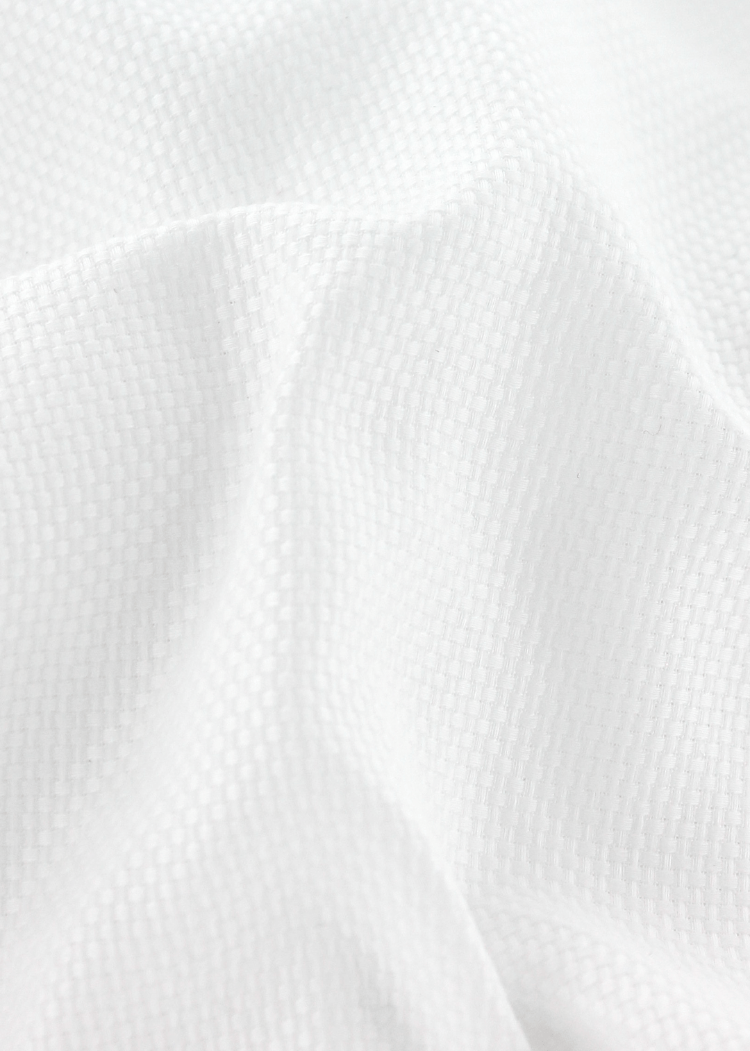 Tissu haut de gamme en natté blanc 100% coton | Cotton Park