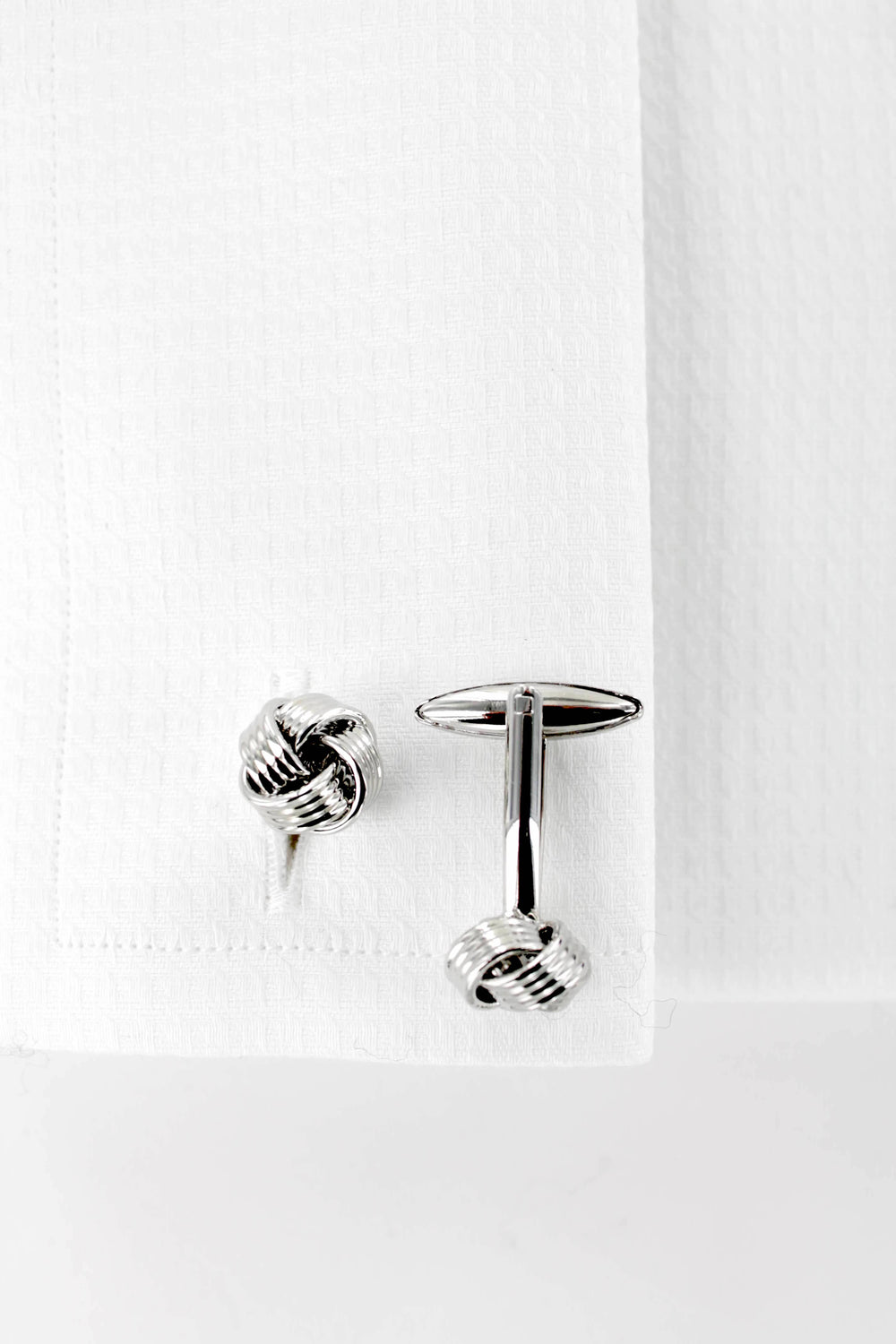 Boutons de manchettes passementerie couleur argent