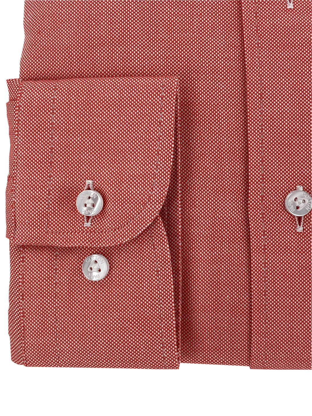 Button-down collar red oxford shirt