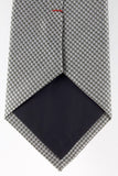 Cravate en soie tissée motif flèche grise