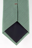 Cravate en soie tissée motif flèche verte