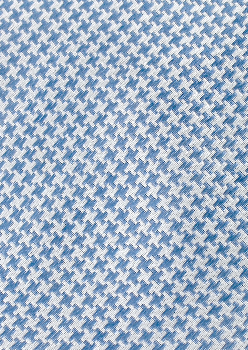 Sky blue tie with white patterns