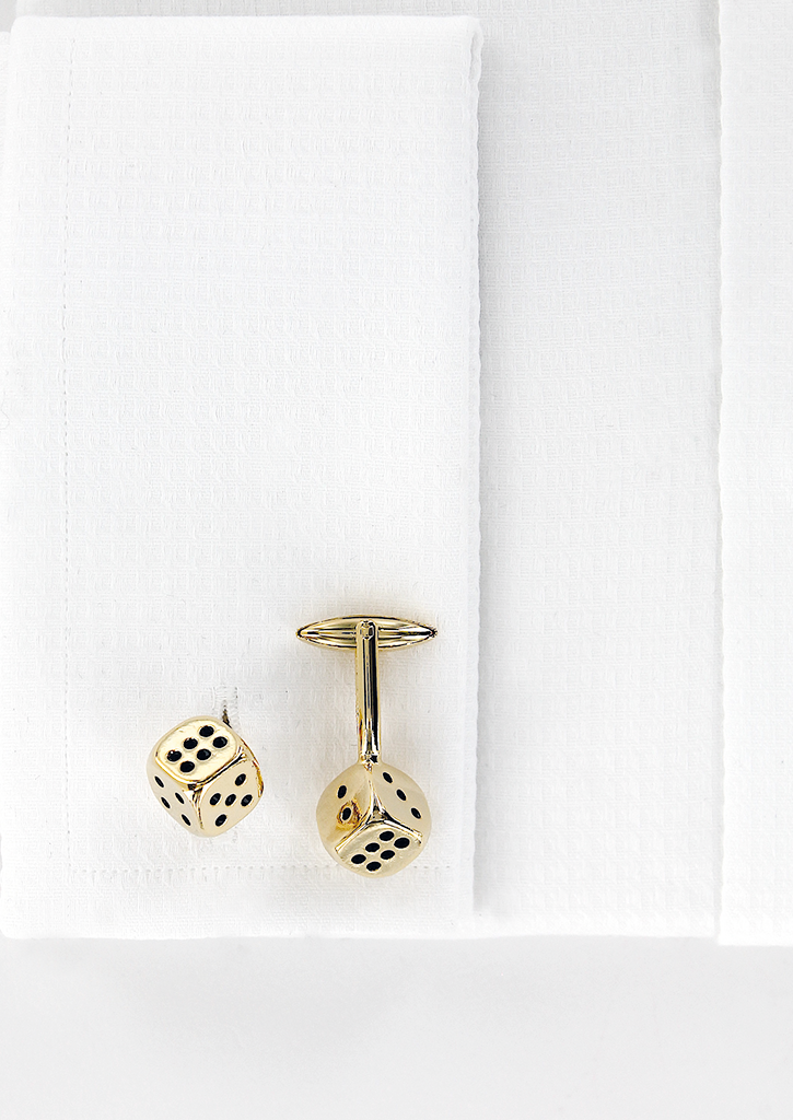 HONEY BEAR Boutons De Manchette Dés Émail - Lucky Dice Pour Homme Mariage Et Chemise