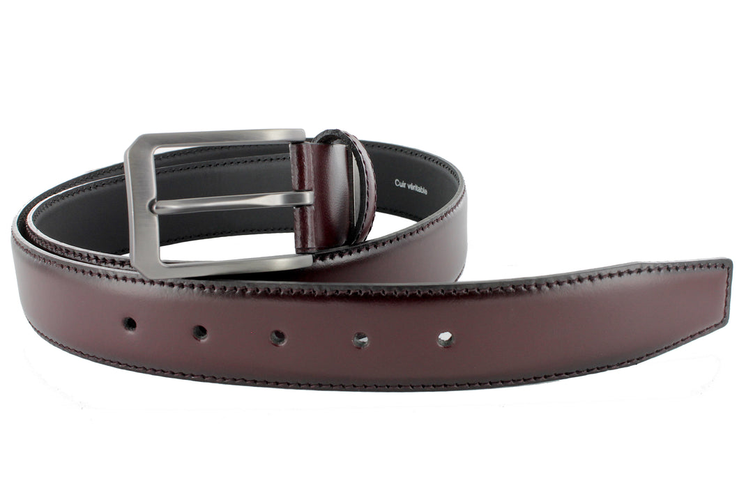 Burgundy leather belt 