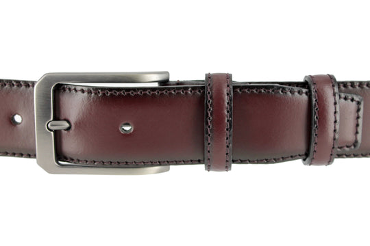 Burgundy leather belt 
