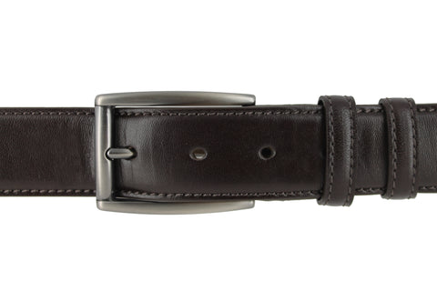 Dark brown leather belt 