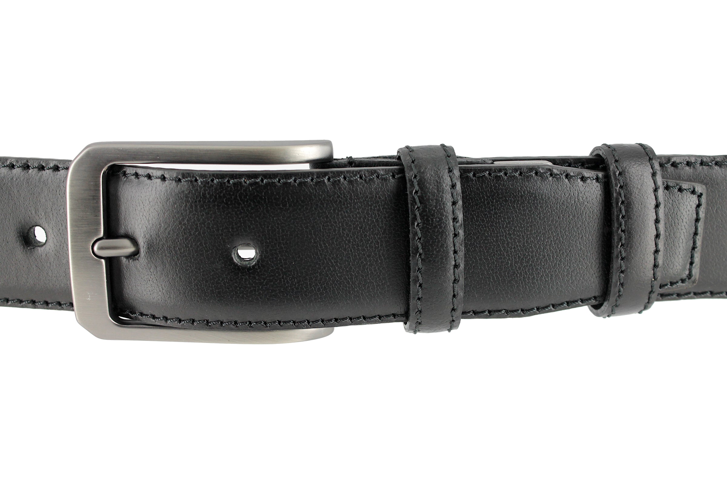 Ceinture en cuir noir | Cotton Park