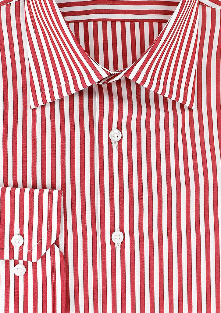 Chemise Business Rayures Rouges Chemise classique à rayures bâtons rouges | Cotton Park