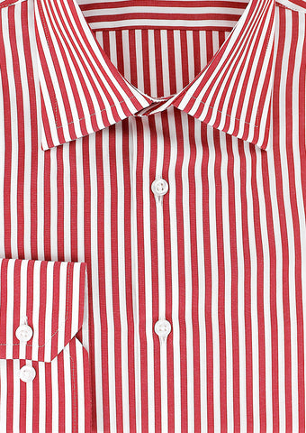 Chemise classique rayures bâtons rouges | Cotton Park