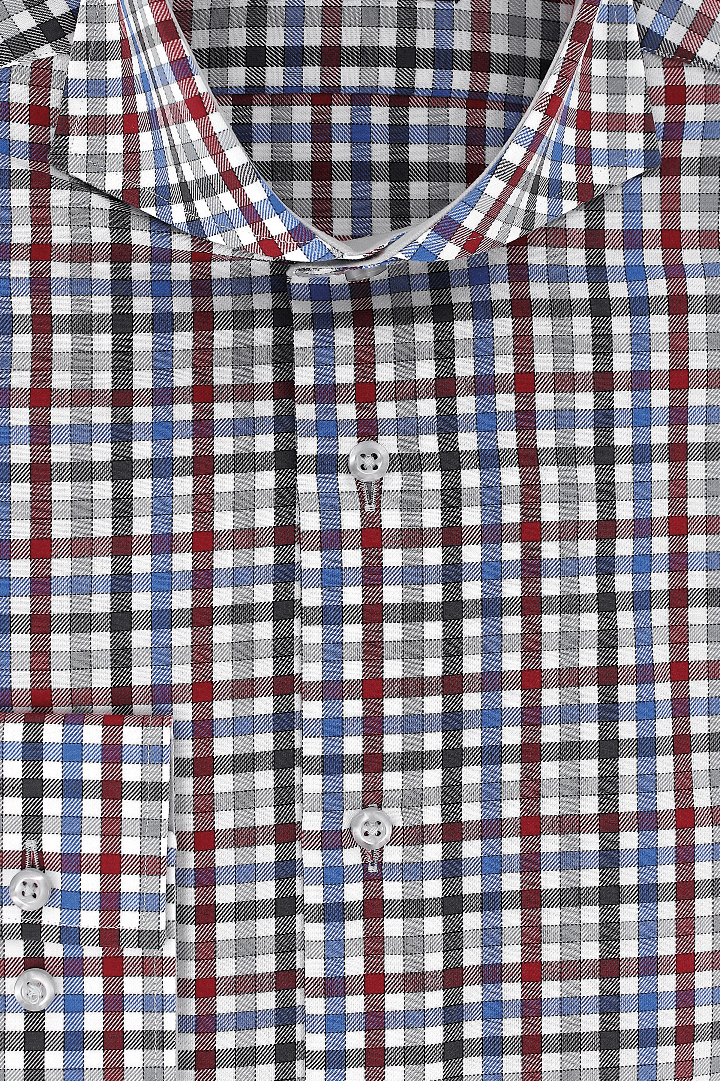 Chemise cintrée multicolore à carreaux | Cotton Park