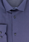 Chemise cintrée bleu marine à pois | Cotton Park