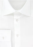 Chemise pour homme cintrée blanche poignets mousquetaires et poignets simples | Cotton Park