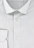 Chemise cintrée gris clair à motifs | Cotton Park
