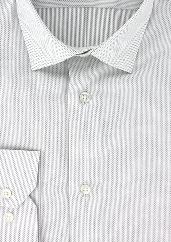 Chemise cintrée gris clair à motifs | Cotton Park