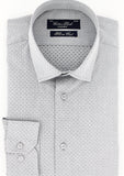 Chemise pour homme cintrée grise avec motifs pour cérémonie | Cotton Park