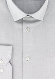 Chemise cintrée grise à pois noires | Cotton Park