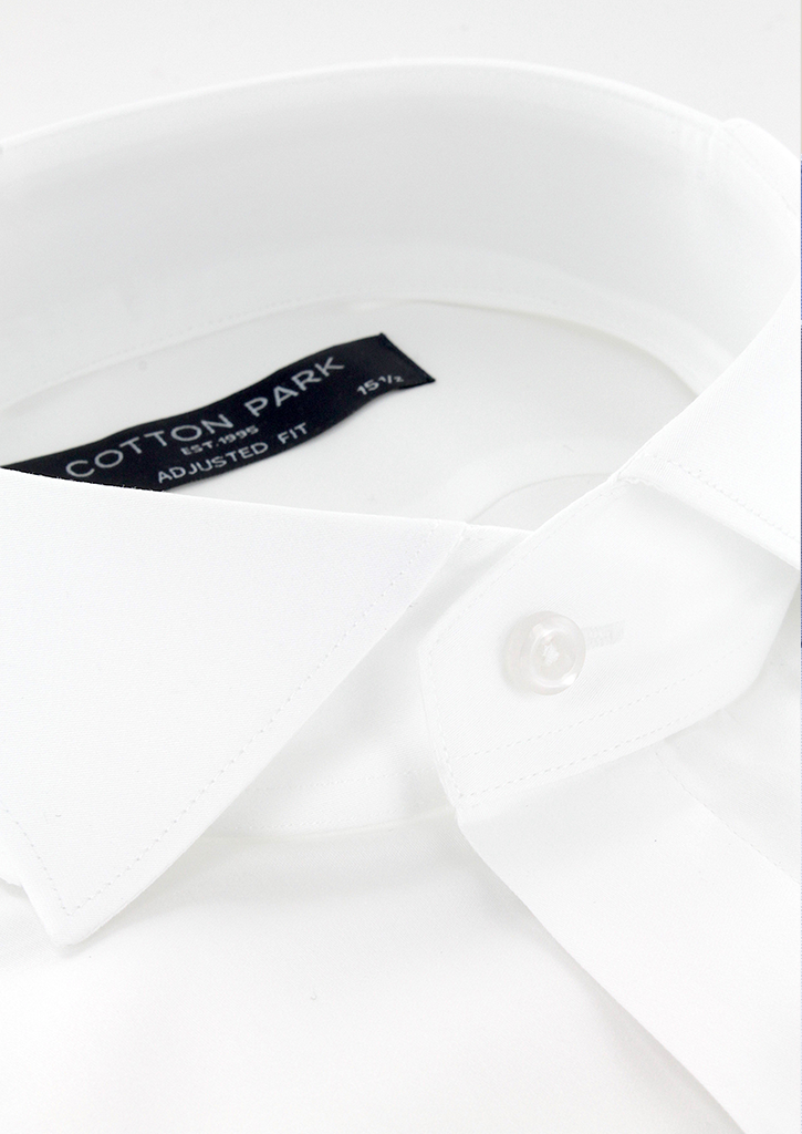 Chemise cintree ceremonie blanche col casse Cotton Park